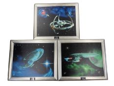 Three limited edition Star Trek canvas prints, to include: - Deep Space Nine: Space Station, 160/