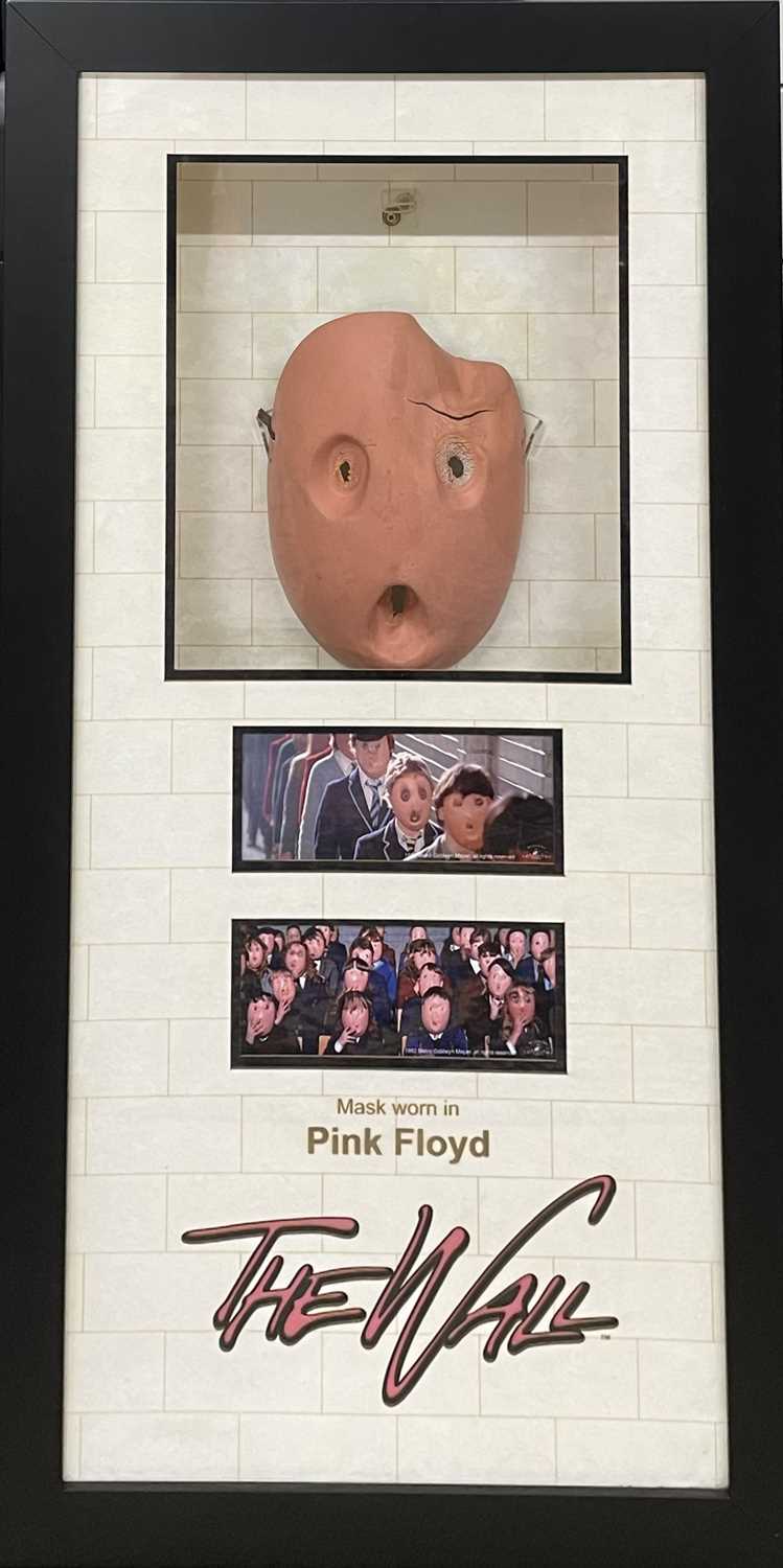 PINK FLOYD: Child's Faceless Mask Display Frame, containing a mask used in the official video for