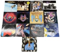 A mixed lot of Hard rock 12" vinyl LPs, to include: - Def Leppard: High 'n' Dry / On Through the