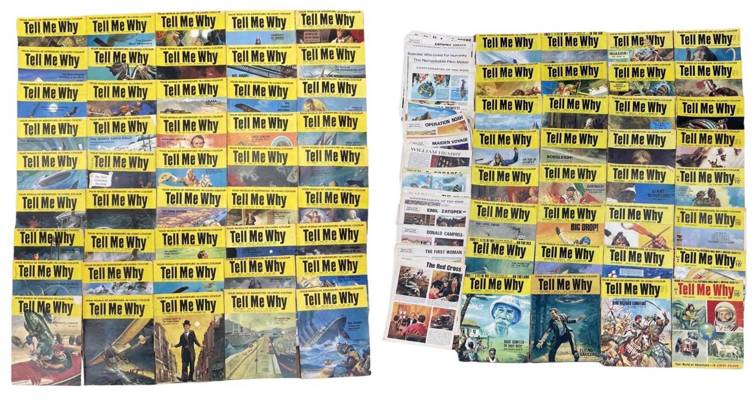 A run of 82 consecutive issues (#1 - 82) of TELL ME WHY comic book, 1969 - 1970, plus extra