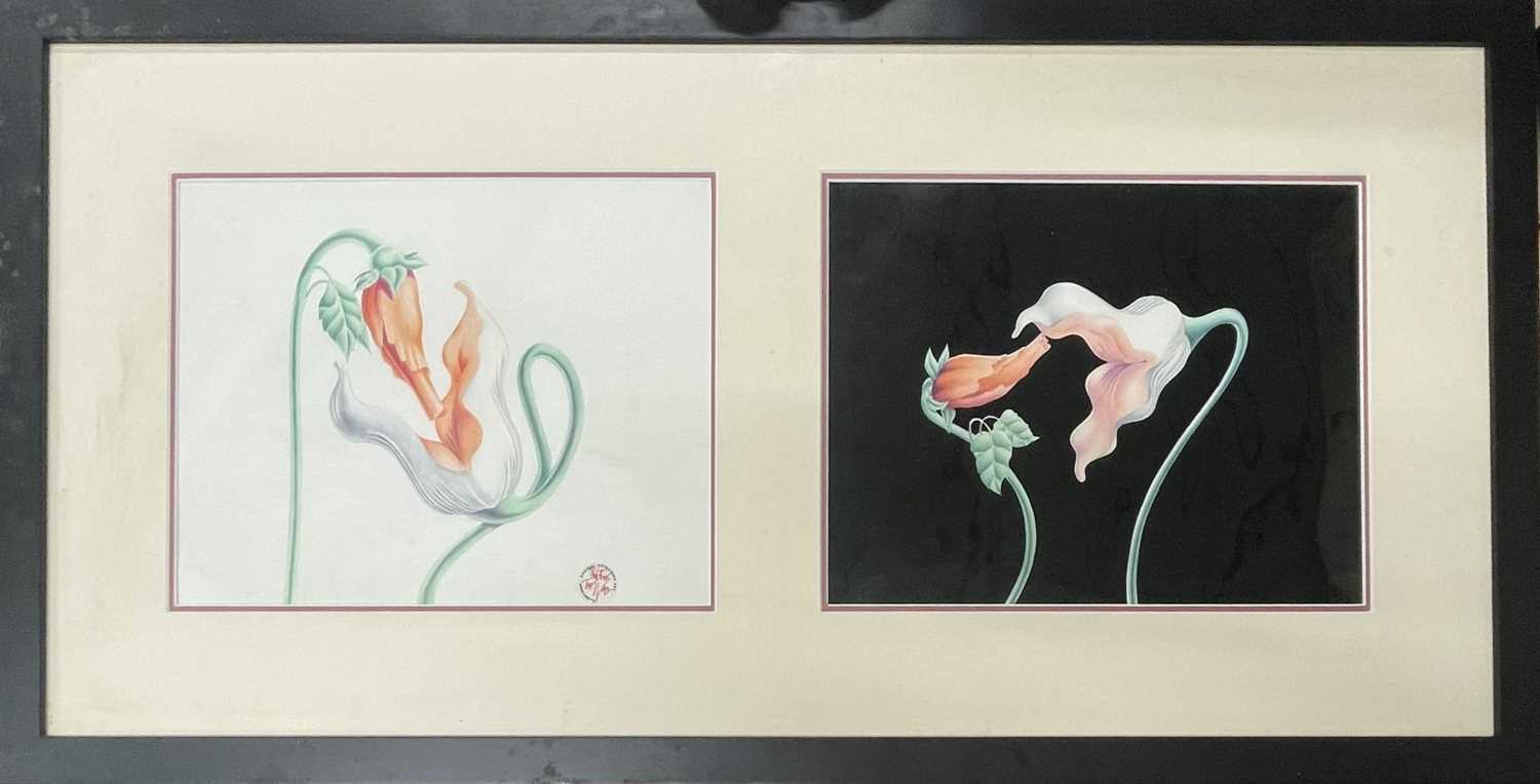 PINK FLOYD: THE WALL 1982. A pair of framed celluloids from the animated film, 'Flowers', by
