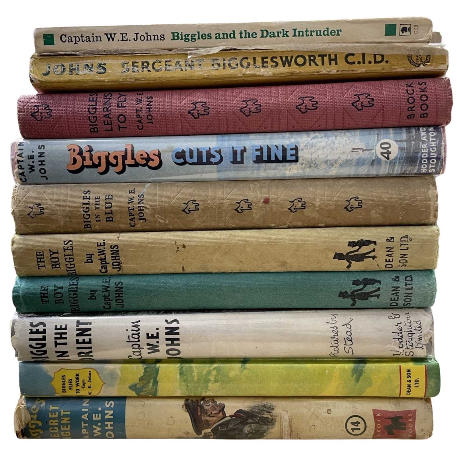 W E JOHNS: BIGGLES various titles and editions, to include: - Biggles Learns to Fly - Biggles Cuts - Image 2 of 2