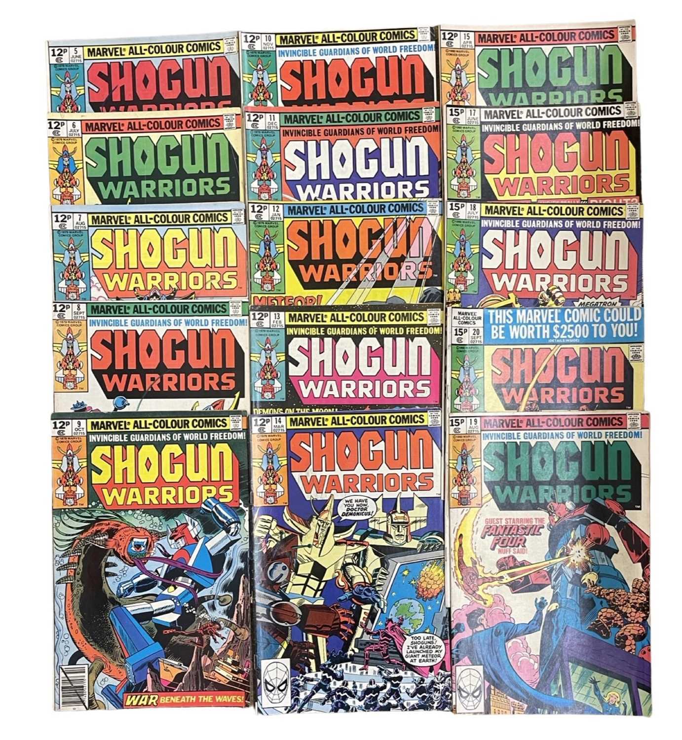 A collection of 1979 Shogun Warriors comic books by Marvel. Issues: 5-15 / 17-20