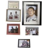 F1 interest, various signed photographs, to include: - A colour 8x10'' photo bearing the