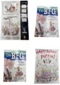 Four children's literature-related posters, to include: - Quentin Blake Christmas Stamps