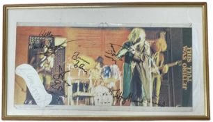 A framed and glazed presentation display for Jethro Tull, containing vinyl LP sleeve for This Was,