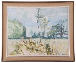 Anthony Atkinson ARCA (1929-2014), Landscape at Box, oil on canvas, signed, 60x75cm, framed