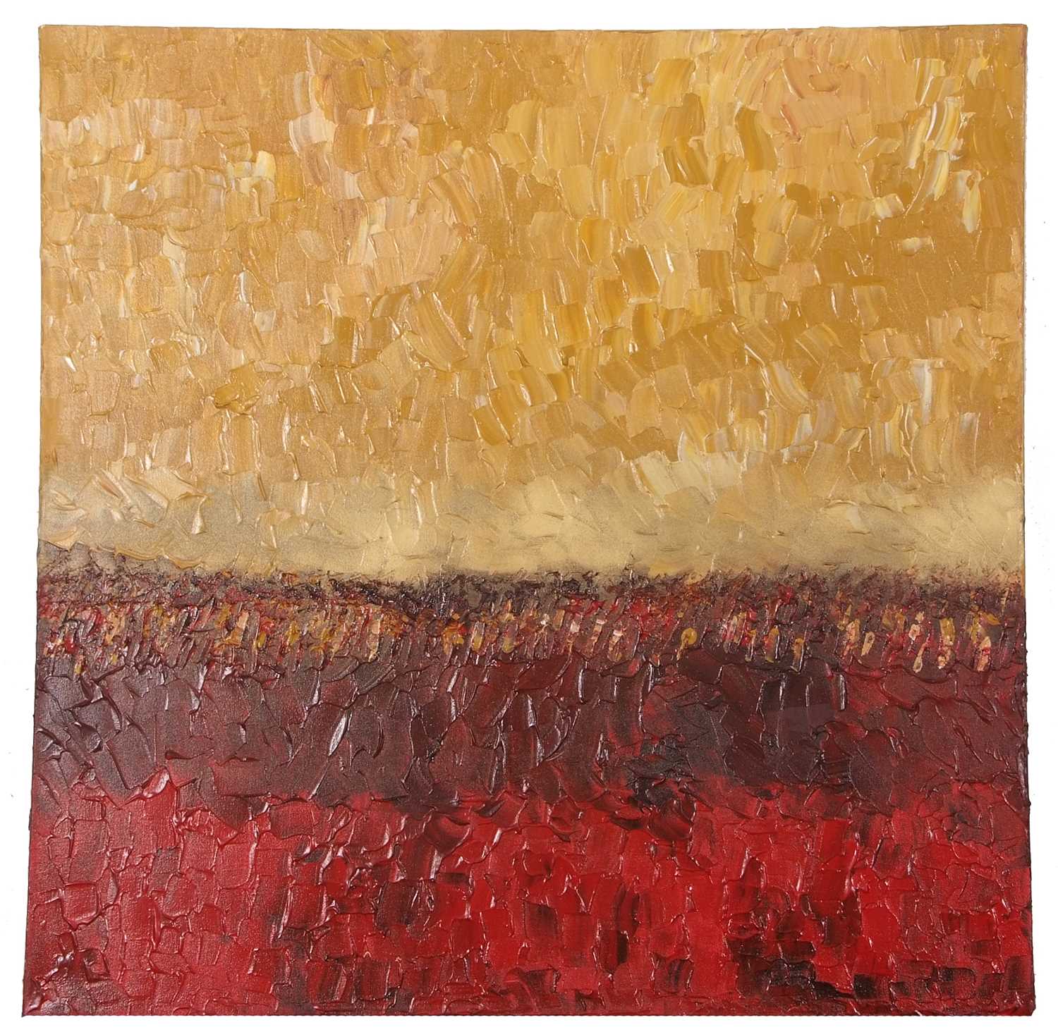 Paula Cherry (British, contemporary), Abstract oil on canvas, signed, 76x76cm, unframed - Image 2 of 2