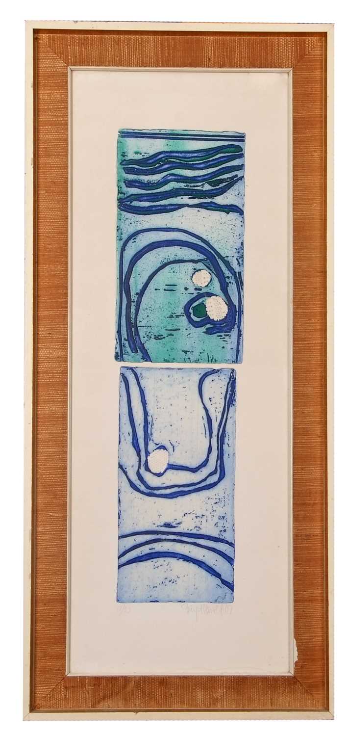 Birgit Skiold (Swedish,1923-1982), 'Reflecting Water', etching, signed and dated '67 in pencil,