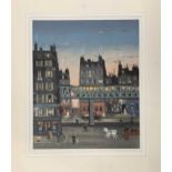 Michel Delacroix (French, b.1933), Street scene, limited edition lithograph, signed and numbered