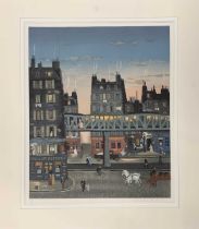 Michel Delacroix (French, b.1933), Street scene, limited edition lithograph, signed and numbered