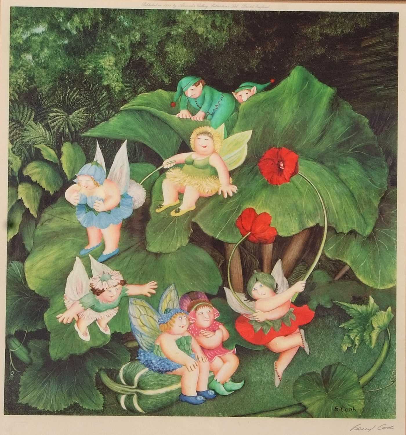 Beryl Cook (British,1926-2008), 'Fairy Dell', chromolithograph, signed in pencil, Fine Art Trade - Bild 2 aus 2