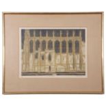 Valerie Thornton (British,1931-1991), 'Eton College Chapel', etching with aquatint, signed, titled