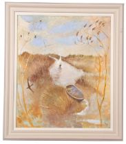 Tessa Newcomb (b.1955), 'On The Wind', oil on board, signed and dated Sept '07, 49.5x60cm, framed