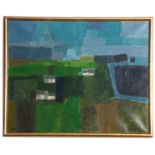 John Stops (British,1925-2002) Abstract oil on canvas, signed and dated '68, 40x50cm, framed