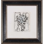 Marc Chagall (Russian / French, 1887-1985), 'Black and Blue Bouquet' limited edition lithograph of