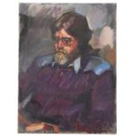 Roy Freer ROI (1938-2021), Portrait of a bearded and spectacled man, oil on canvas, signed and dated