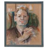 Lucy Harwood (British,1893-1972), portrait pastel, painted at Henley Court, monogrammed below the