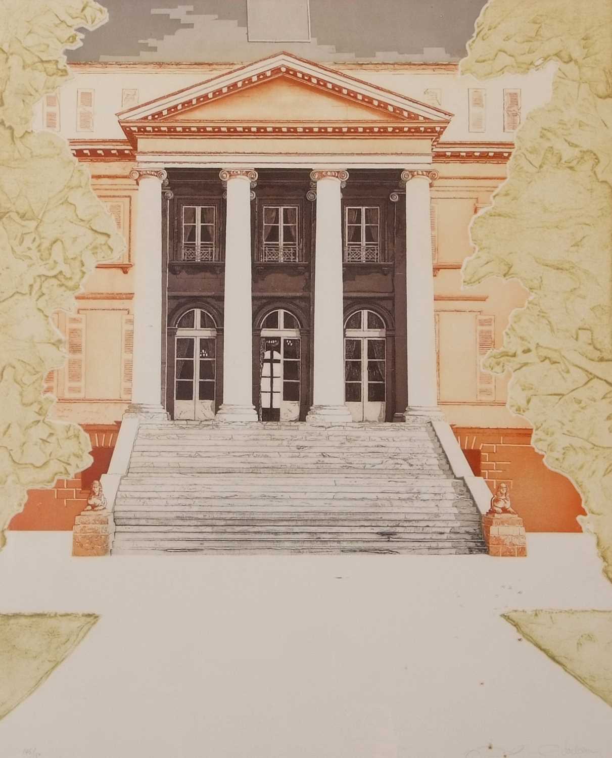 Rima Farah and Kevin Jackson, "Chateau Margaux", etching with aquatint in relief, signed and - Bild 2 aus 2