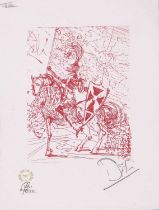 salvador Dali, 'El Cid', signed limited print, Copia Autorizada Dali Publicacion Limitada Espana