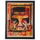 Shepherd Fairey (American, b.1970), offset lithograph, signed in pencil, 44x60cm, framed and