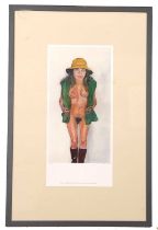 Sir Peter Blake CBE RDI RA (b.1932), "Costume Life Drawing Yellow Hat", 1972-1979, from a