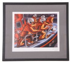 Graham Mckean (British, 20th century), 'The Lifeboat', offset lithograph, signed in pencil, 39x46cm,