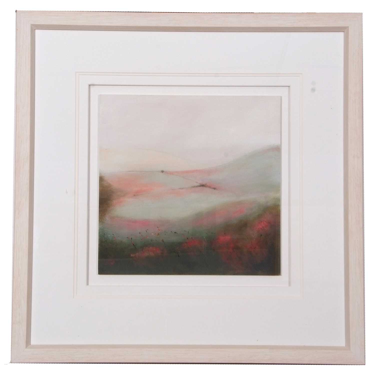 Sue Fenlon (British, contemporary), 'Heather on The Cheviots', giclee, signed, 39x39cm, framed and