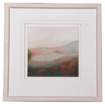 Sue Fenlon (British, contemporary), 'Heather on The Cheviots', giclee, signed, 39x39cm, framed and