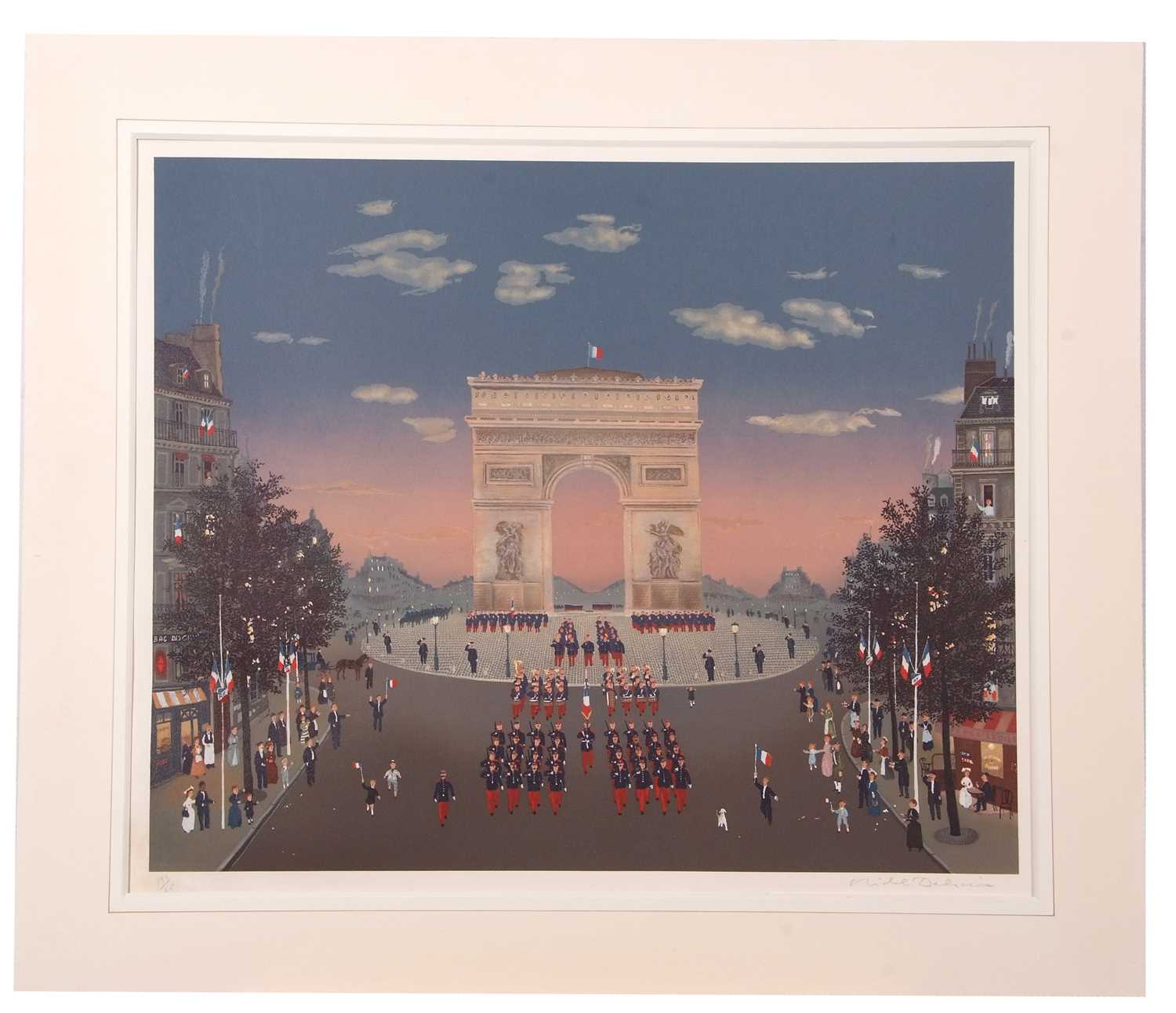 Michel Delacroix (French, b.1933), Arc de Triomphe, limited edition lithograph, signed and - Image 2 of 3