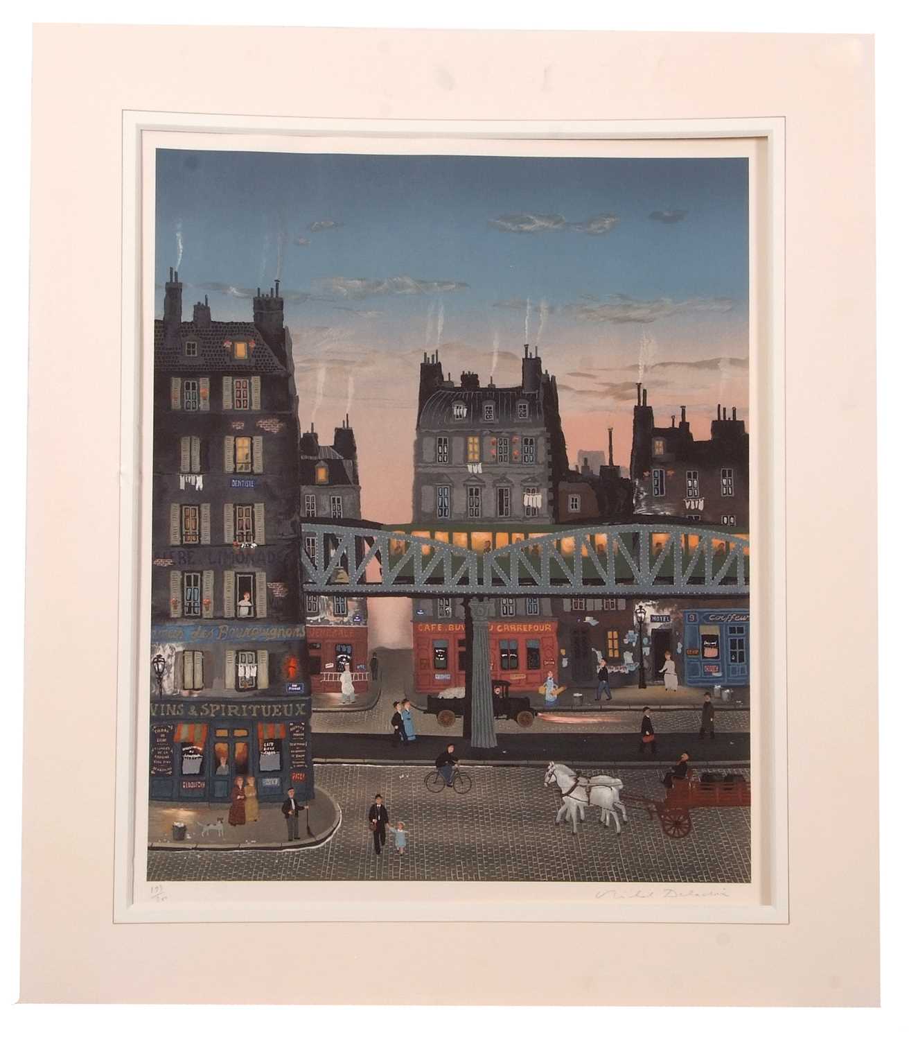 Michel Delacroix (French, b.1933), Street scene, limited edition lithograph, signed and numbered - Image 3 of 4