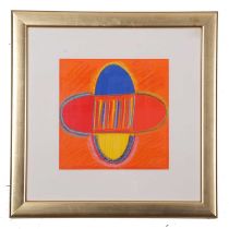 Terry Frost RA (1915-2003), Orange Sea, colour screen print and pastel on paper, signed and dated 96