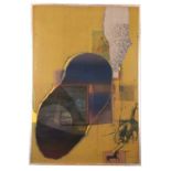 Peter Schmidt (German,1931-1980), Mixed media abstract study, signed, 73x108cm, framed