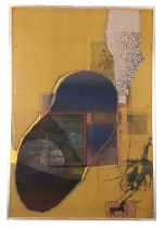 Peter Schmidt (German,1931-1980), Mixed media abstract study, signed, 73x108cm, framed