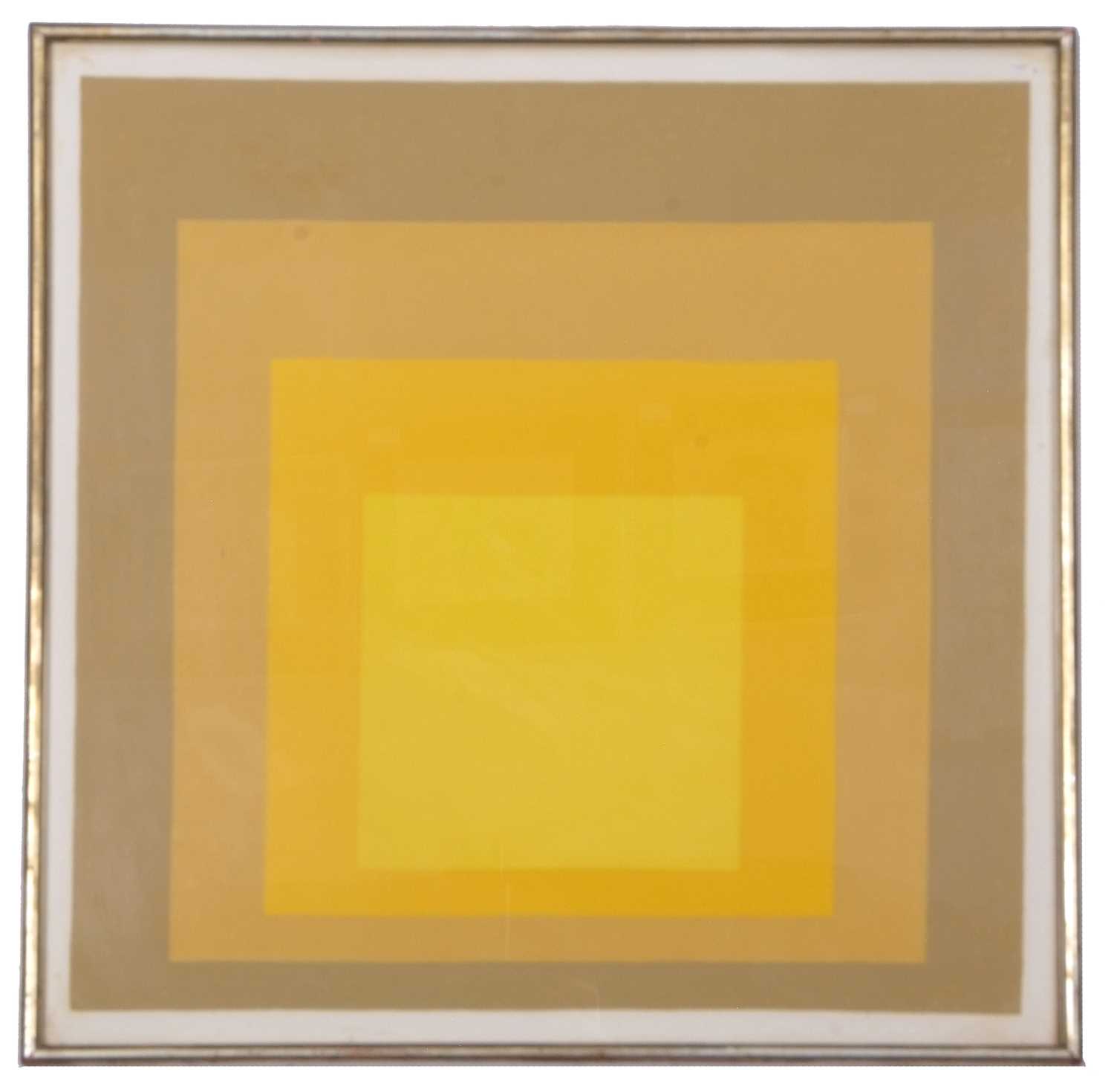 Josef Albers (German /American 1888-1976), 'Departing in Yellow', screenprint, dated 1964,