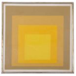 Josef Albers (German /American 1888-1976), 'Departing in Yellow', screenprint, dated 1964,