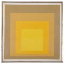 Josef Albers (German /American 1888-1976), 'Departing in Yellow', screenprint, dated 1964,