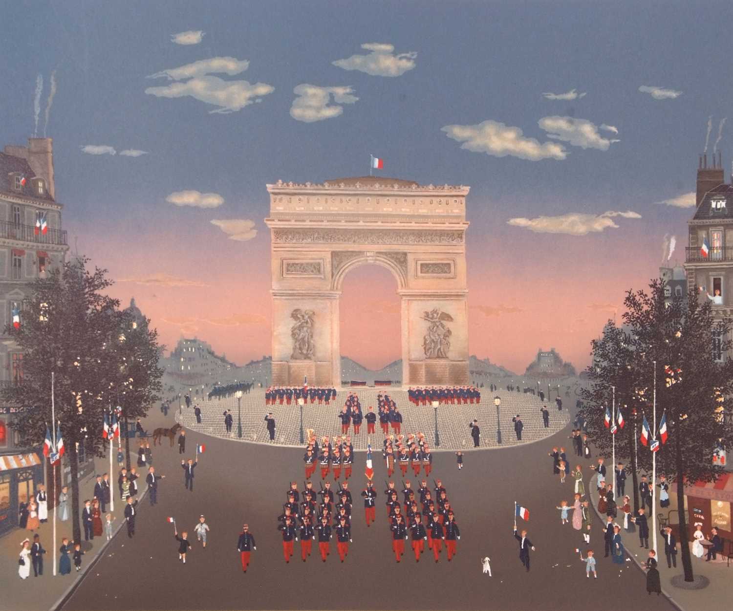 Michel Delacroix (French, b.1933), Arc de Triomphe, limited edition lithograph, signed and - Image 3 of 3