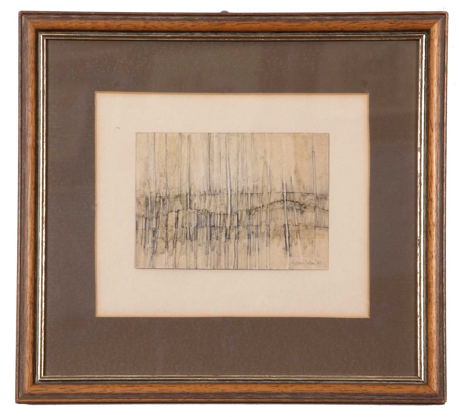 Andrew Nolan (British, 20th century), Abstract compostion, mixed media on card, signed and dated '