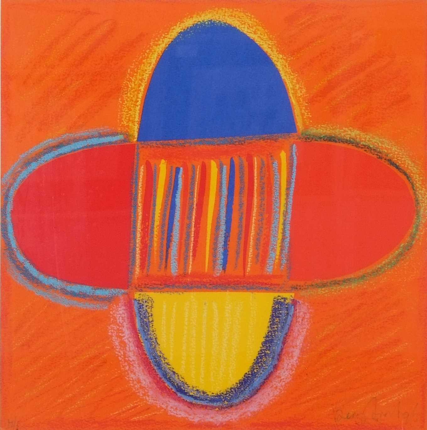 Terry Frost RA (1915-2003), Orange Sea, colour screen print and pastel on paper, signed and dated 96 - Image 2 of 2