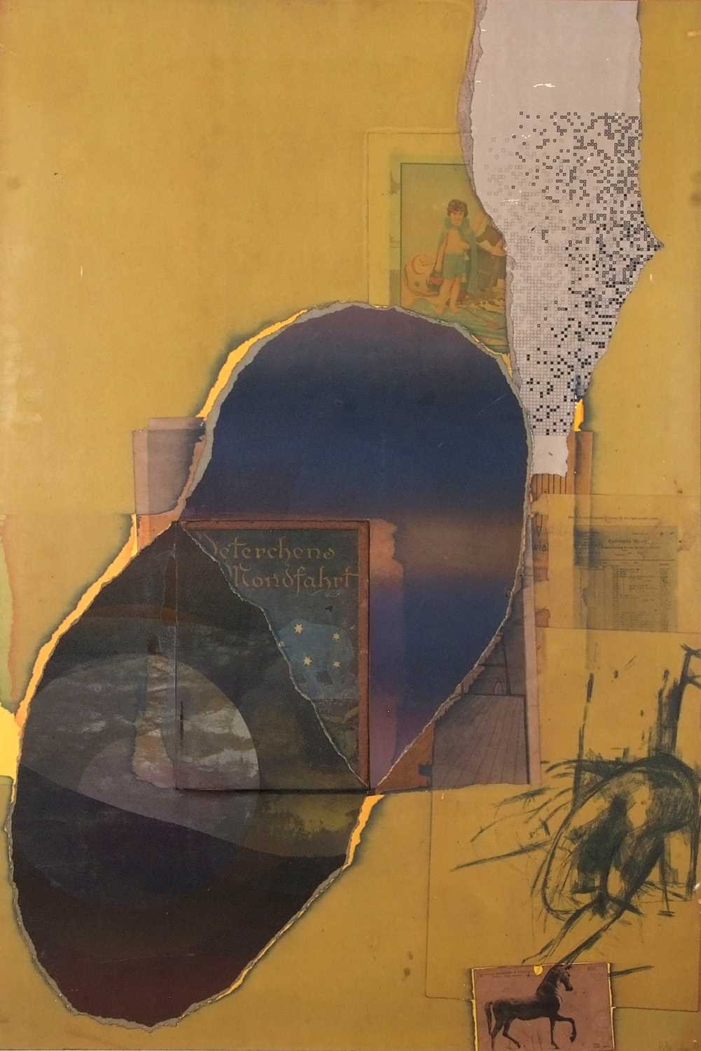 Peter Schmidt (German,1931-1980), Mixed media abstract study, signed, 73x108cm, framed - Image 2 of 3