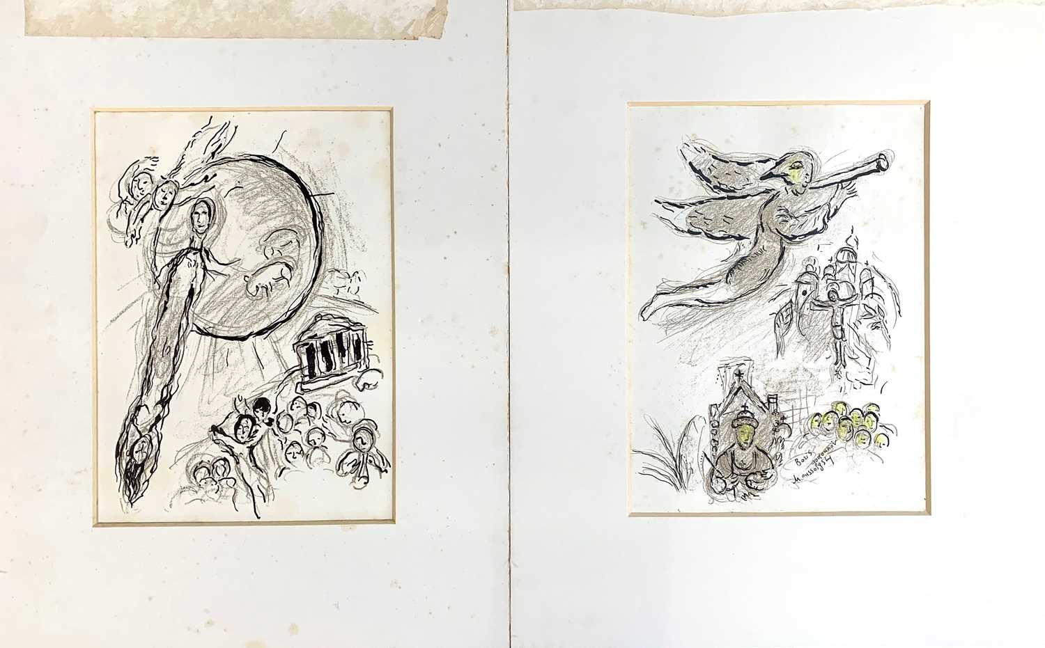 Marc Chagall (Russian / French,1887-1985), two lithographs, certificate of authenticity on verso,