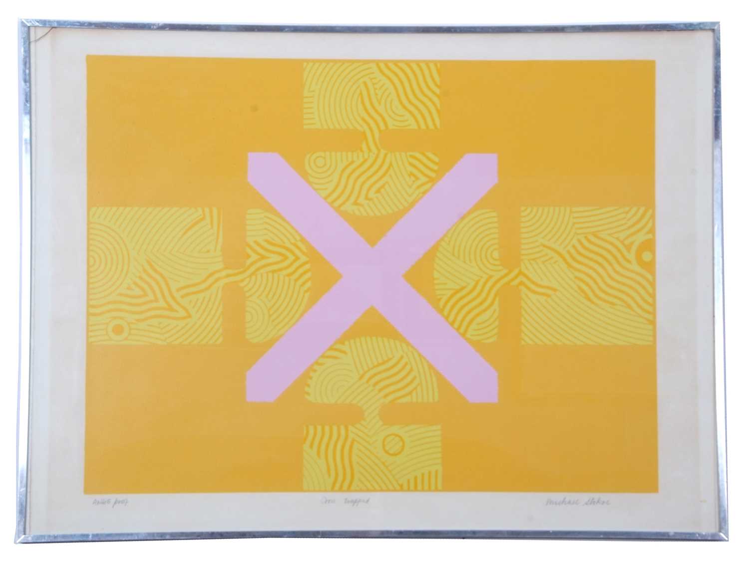 Michael Stokoe (British, b.1933), 'Cross Trapped', screenprint, artists proof, 57x78cm, framed and - Image 2 of 2