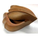 Jiri Polak (Prague, Czech Republic 20th century), Shell sculpure carved in walnut, circa 1970.