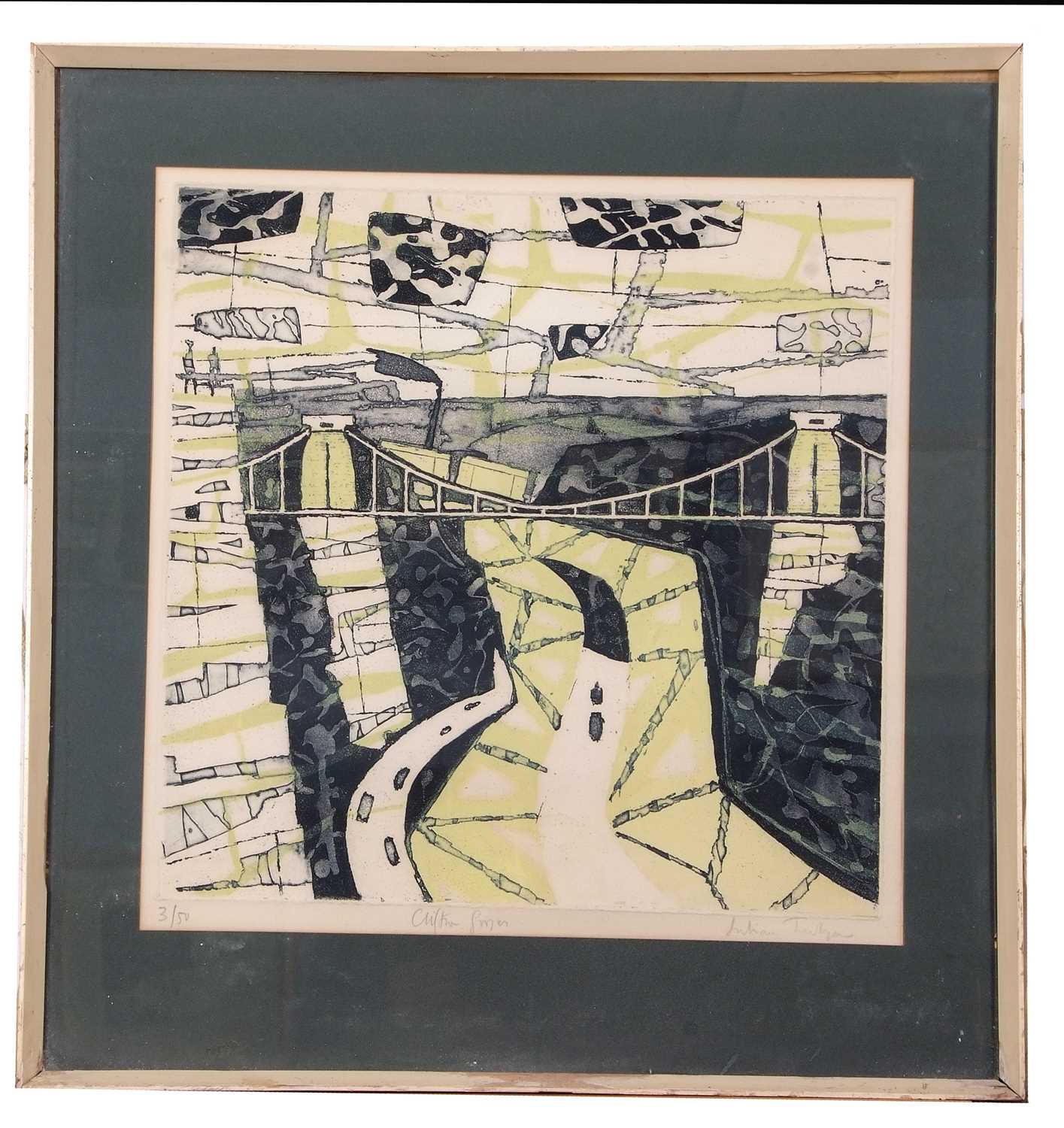 Julian Trevelyan RA (British,1910-1988), 'Clifton Gorge', limited edition etching, numbered 3/50 and