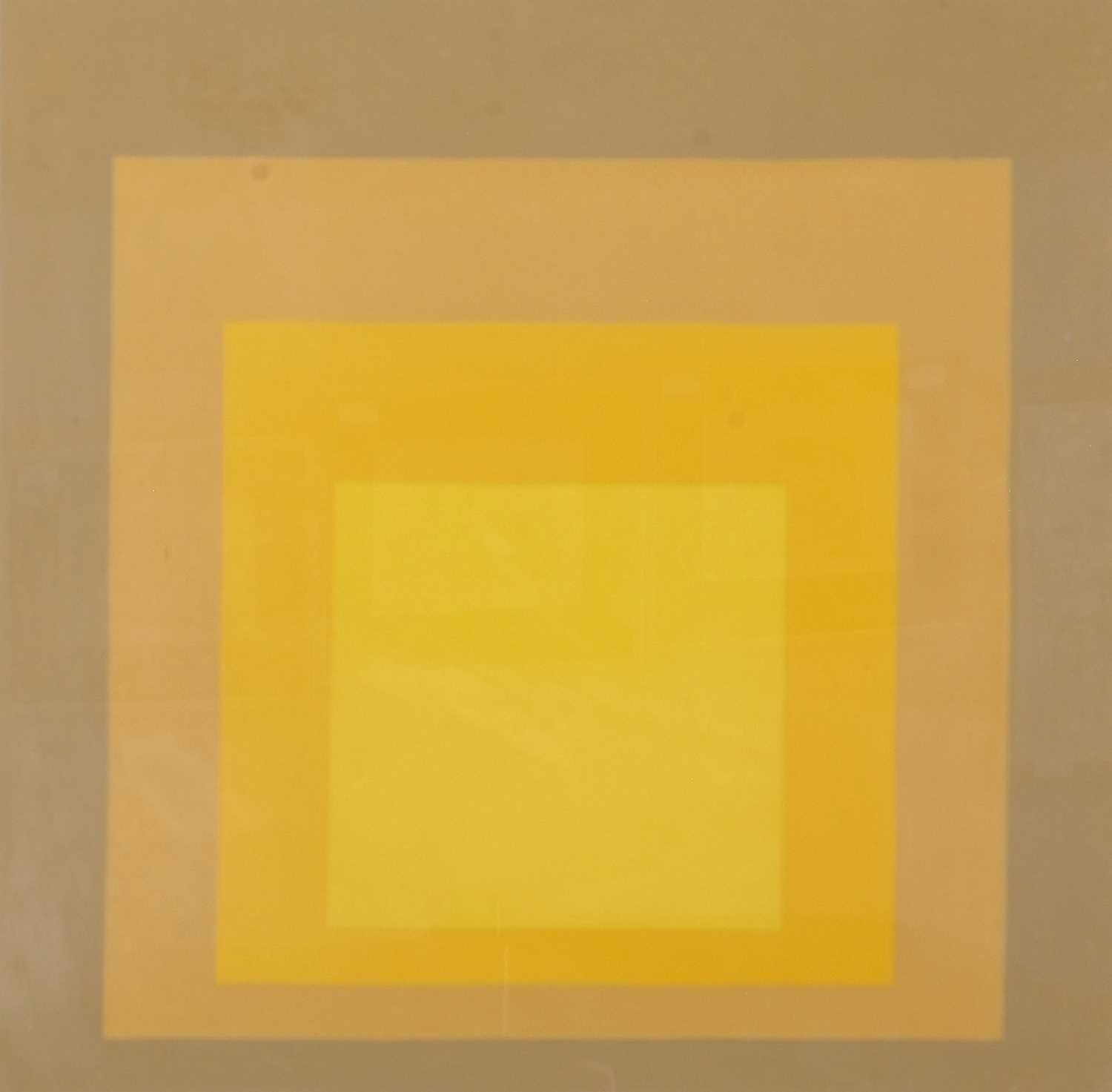 Josef Albers (German /American 1888-1976), 'Departing in Yellow', screenprint, dated 1964, - Image 2 of 3
