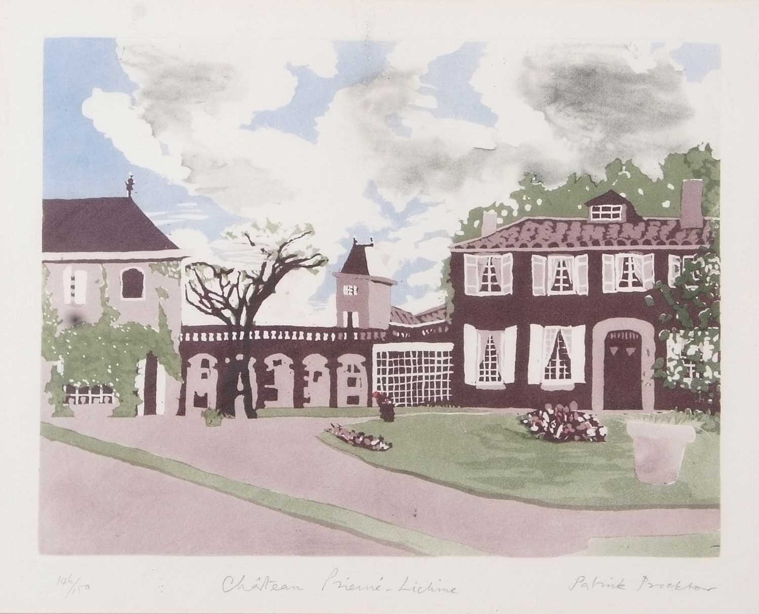 Patrick Procktor RA (British,1936-2003), 'Chateau Prieure Lichine', limited edition etching with - Image 2 of 2