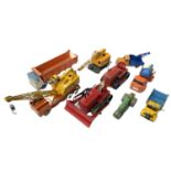 A mixed lot of various die-cast Dinky construction toys