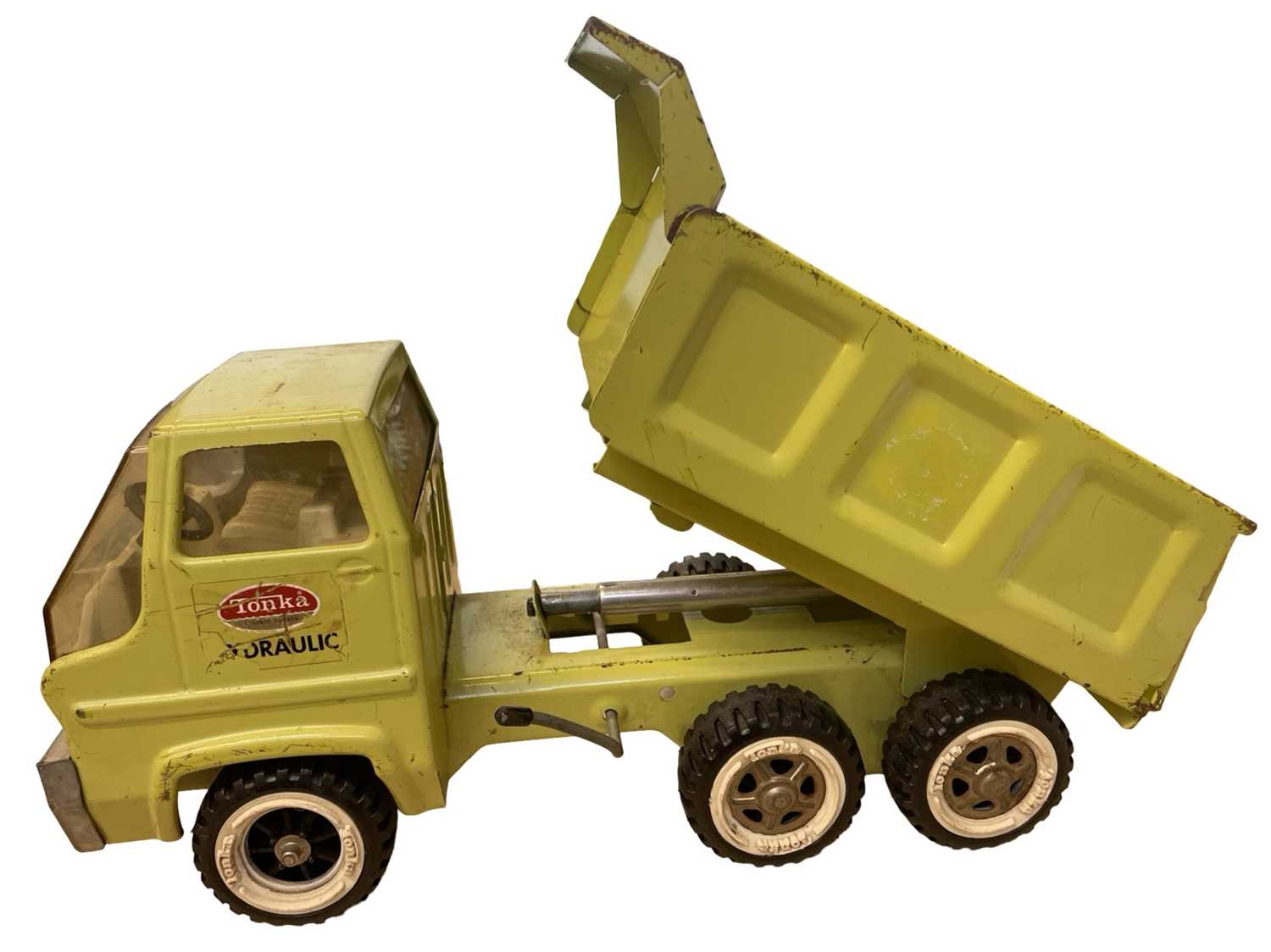 A pressed steel Tonka Hydraulic dump truck