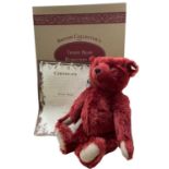 A boxed limited edition Steiff British Collector's 1998 teddy Bear Burgundy 40, with certificate.